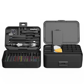 132-in-1 tikslus atsuktuvų rinkinys išmaniesiems telefonams, akinėms ir kompiuteriams — chromo-vanadžio plienas, magnetinis, be izoliacijos, svoris 0.643, Shenggong Hardware