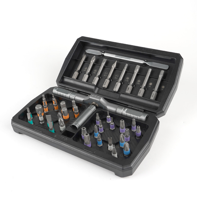 132-in-1 tikslus atsuktuvų rinkinys išmaniesiems telefonams, akinėms ir kompiuteriams — chromo-vanadžio plienas, magnetinis, be izoliacijos, svoris 0.643, Shenggong Hardware