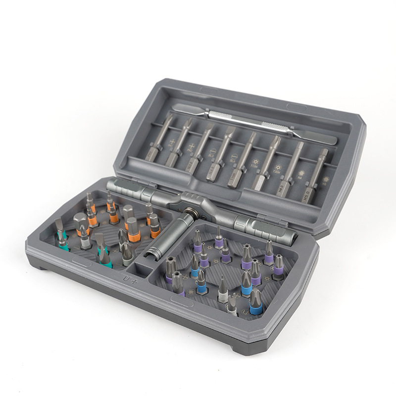 132-in-1 tikslus atsuktuvų rinkinys išmaniesiems telefonams, akinėms ir kompiuteriams — chromo-vanadžio plienas, magnetinis, be izoliacijos, svoris 0.643, Shenggong Hardware