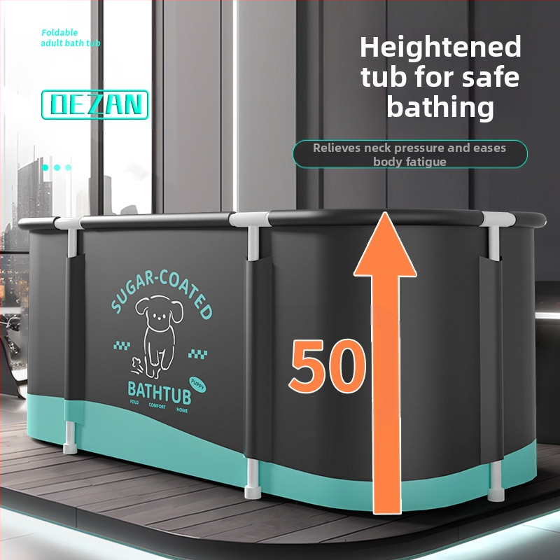 Πτυσσόμενος κουβάς μπάνιου για ενήλικες, κουβάς πλήρους σώματος για οικιακή χρήση, Oxford ύφασμα, PVC και μαργαριριώδες βαμβάκι, διπλωτός, σταθερή θερμοκρασία