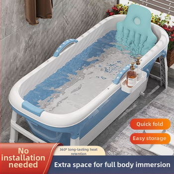 Sulankstoma vonia suaugusiems, be įrengimo, plastikinė, kairysis šono skydelis, grindų statomas čiaupas