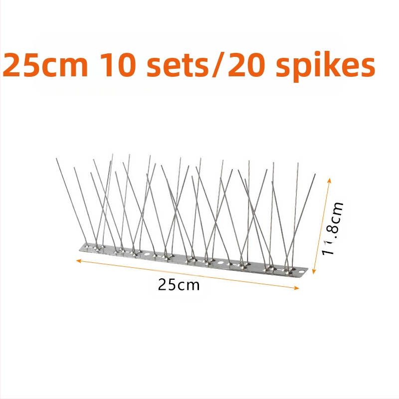 Шипове за птици, 304 неръждаема стомана, модел N01, защита на градини и разсадници от птици и котки