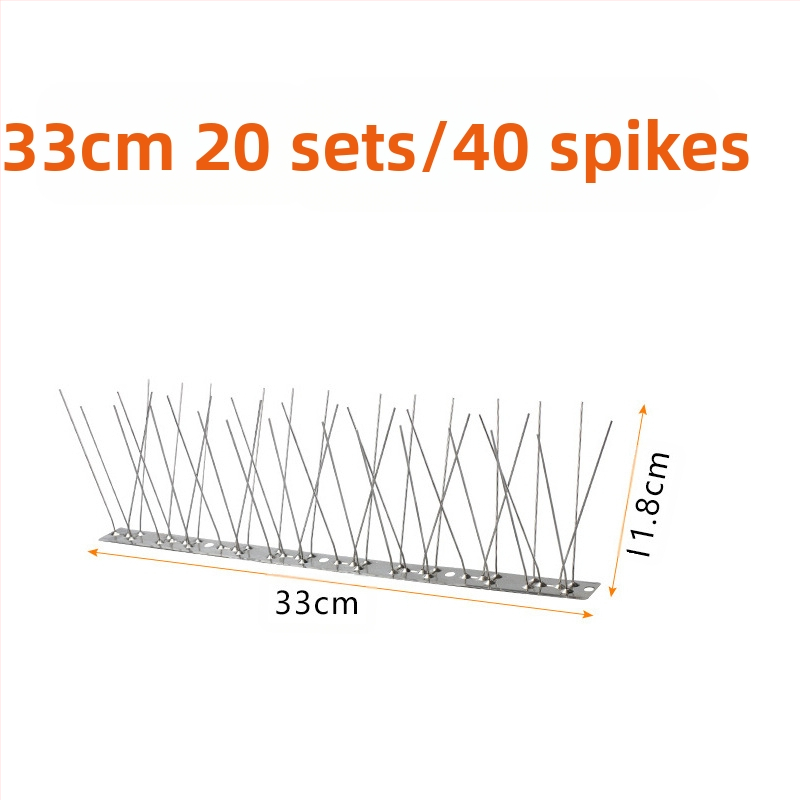 Шипове за птици, 304 неръждаема стомана, модел N01, защита на градини и разсадници от птици и котки