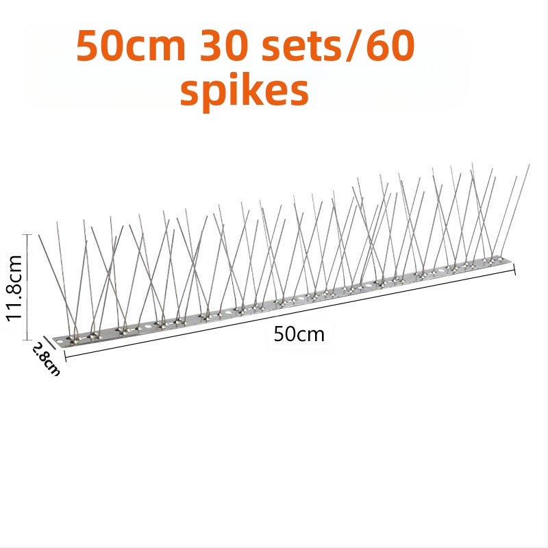 Шипове за птици, 304 неръждаема стомана, модел N01, защита на градини и разсадници от птици и котки