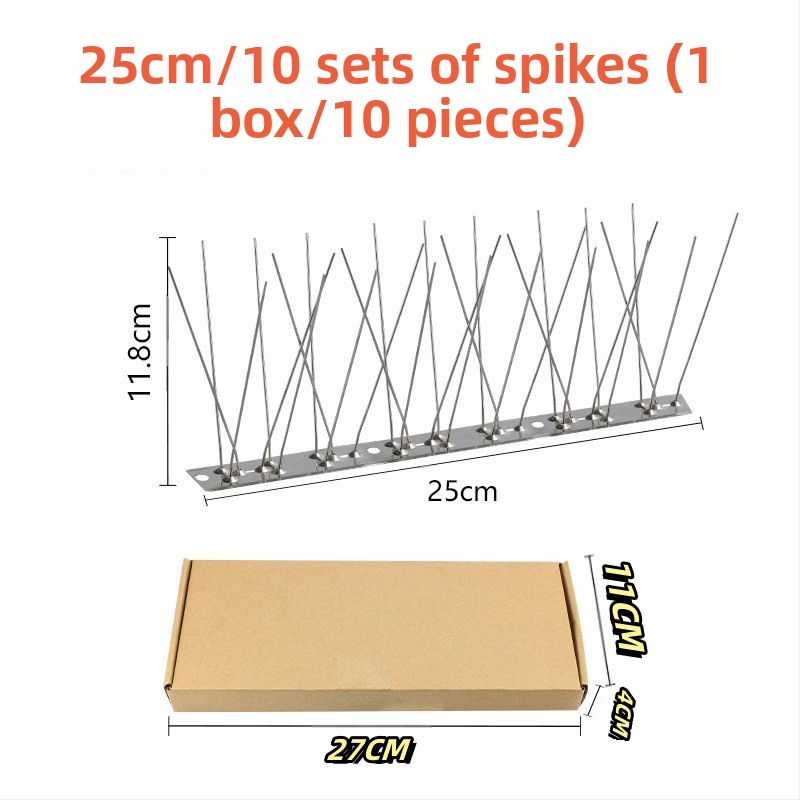 Шипове за птици, 304 неръждаема стомана, модел N01, защита на градини и разсадници от птици и котки