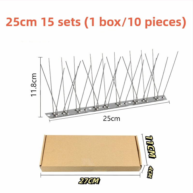 Шипове за птици, 304 неръждаема стомана, модел N01, защита на градини и разсадници от птици и котки