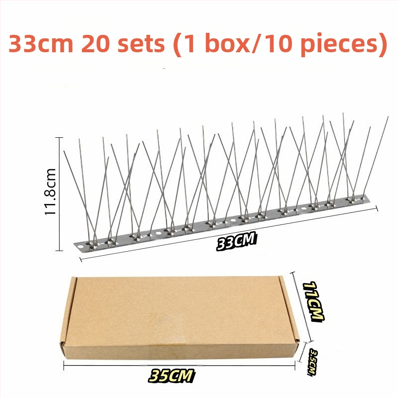 Шипове за птици, 304 неръждаема стомана, модел N01, защита на градини и разсадници от птици и котки