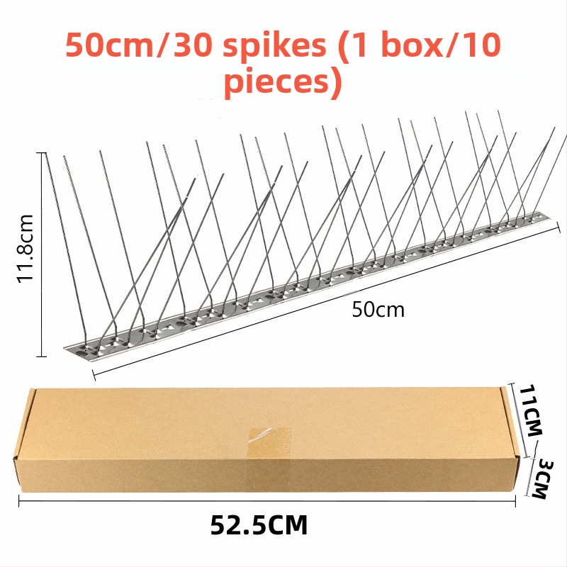 Шипове за птици, 304 неръждаема стомана, модел N01, защита на градини и разсадници от птици и котки