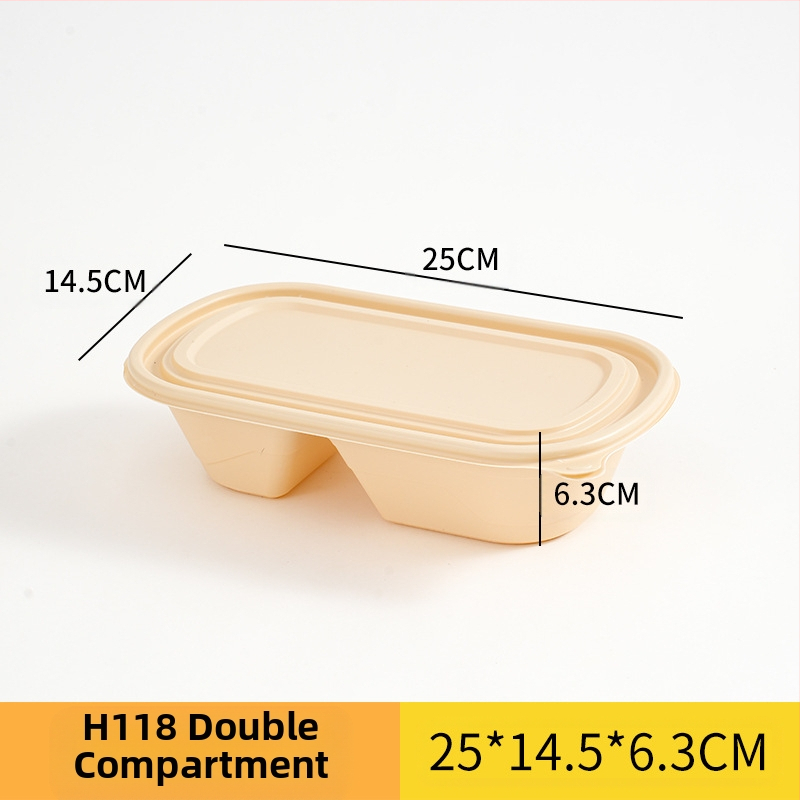 Egyszer használatos ebédes doboz japán stílusban egy személyre szóló, több rekeszes, különböző kapacitásokkal, 2 mm vastagságú, biológiailag lebomló anyagból, testreszabható