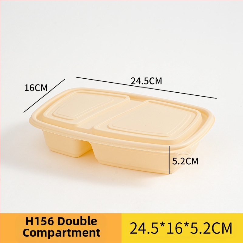 Egyszer használatos ebédes doboz japán stílusban egy személyre szóló, több rekeszes, különböző kapacitásokkal, 2 mm vastagságú, biológiailag lebomló anyagból, testreszabható