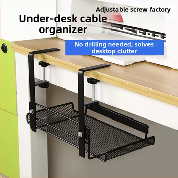 Zem galda kabelu pārvaldības organizators datu kabeliem – uzstādīšana bez urbšanas, Silk Yi Power Factory