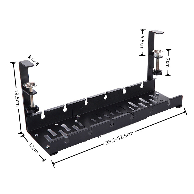 Zem galda kabelu pārvaldības organizators datu kabeliem – uzstādīšana bez urbšanas, Silk Yi Power Factory