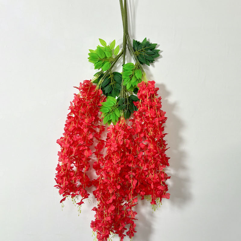 Zi Hao šilko gėlės vijoklis glicinija - injekcinis liejimas, veislė 40132165039, pakuotė plastikinė maišelis, vestuvėms ir namų dekorui