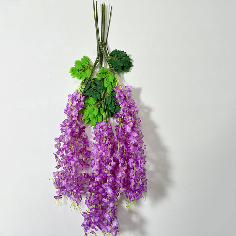 Zi Hao šilko gėlės vijoklis glicinija - injekcinis liejimas, veislė 40132165039, pakuotė plastikinė maišelis, vestuvėms ir namų dekorui