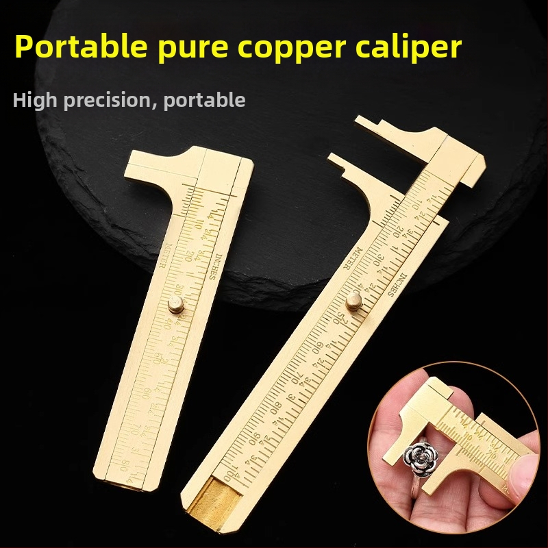 Дигитален верниер-штангенцир за бижута – висока прецизност, чист мед, LCD дисплей, за измерване на малки бижута и миниатюрни предмети