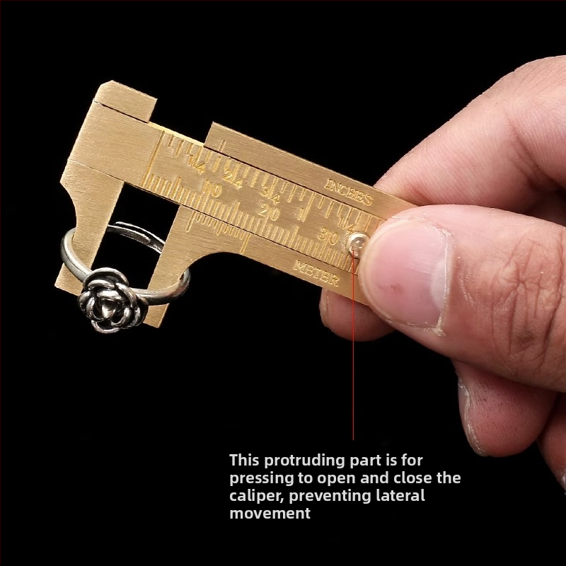 Дигитален верниер-штангенцир за бижута – висока прецизност, чист мед, LCD дисплей, за измерване на малки бижута и миниатюрни предмети