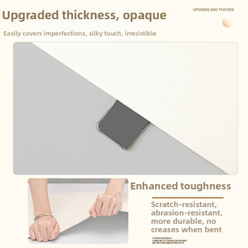 Savarankiškai klijuojama spintos plėvelė – spalvų modifikavimas, odos imitacijos tekstūra, alyvos atsparumas, vandens atsparumas ir drėgmei atsparus remontui.