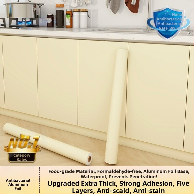 Savarankiškai klijuojama spintos plėvelė – spalvų modifikavimas, odos imitacijos tekstūra, alyvos atsparumas, vandens atsparumas ir drėgmei atsparus remontui.