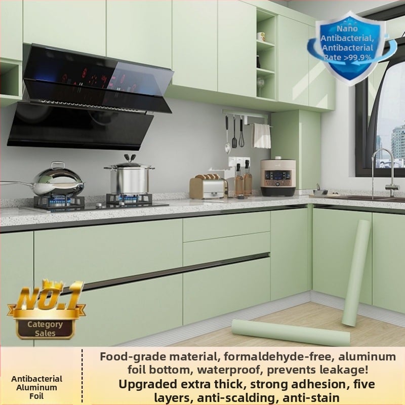 Savarankiškai klijuojama spintos plėvelė – spalvų modifikavimas, odos imitacijos tekstūra, alyvos atsparumas, vandens atsparumas ir drėgmei atsparus remontui.