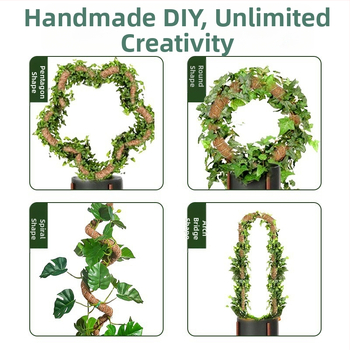 Τριμελής στήριξη για αναρριχητικά φυτά με στήλη και πλαίσιο από ίνες καρύδας για pothos και κλήματα