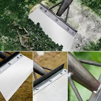 Mangano plieno sniego kastuvė su dantyta mentele, skirta žemės ūkiui, galvijų laikymui ir namų tvarkymui