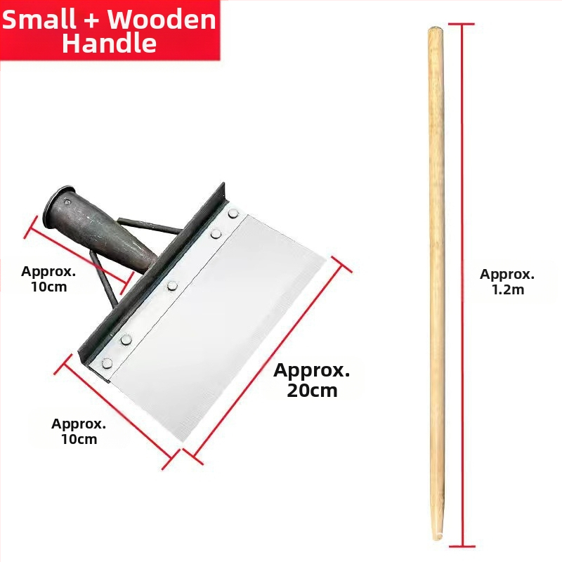 Mangano plieno sniego kastuvė su dantyta mentele, skirta žemės ūkiui, galvijų laikymui ir namų tvarkymui