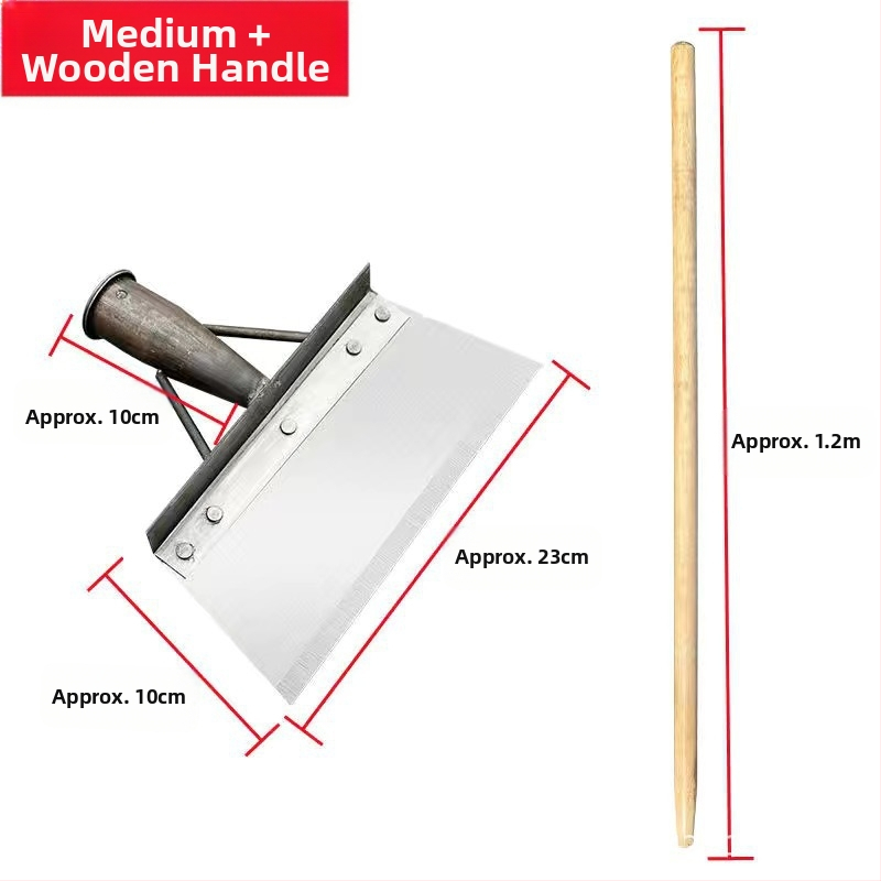 Mangano plieno sniego kastuvė su dantyta mentele, skirta žemės ūkiui, galvijų laikymui ir namų tvarkymui