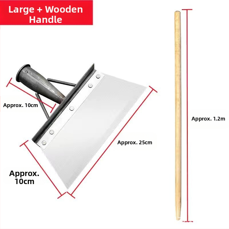 Mangano plieno sniego kastuvė su dantyta mentele, skirta žemės ūkiui, galvijų laikymui ir namų tvarkymui