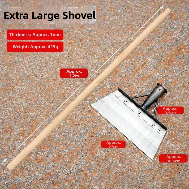 Mangano plieno sniego kastuvė su dantyta mentele, skirta žemės ūkiui, galvijų laikymui ir namų tvarkymui