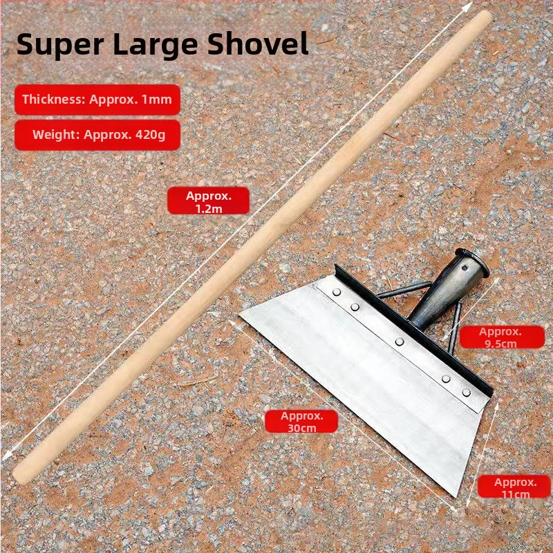 Mangano plieno sniego kastuvė su dantyta mentele, skirta žemės ūkiui, galvijų laikymui ir namų tvarkymui