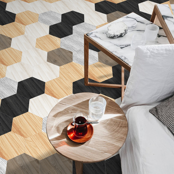 Εξάγωνοι αυτοκόλλητοι δάπεδου PVC, αδιάβροοι και ανθεκτικοί σε υγρασία, λιπαρά και μούχλα, άλλος μοτίβο, πάνω από 5 τεμάχια, κατάλληλοι για υπνοδωμάτιο, μελέτη, τραπεζαρία, κουζίνα και μπάνιο