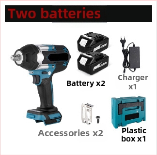 Ударен гайковерт безчетков, безжичен, с LED светлина, въртящ момент 1000 Nm, 21V батерия, обратимо завъртане