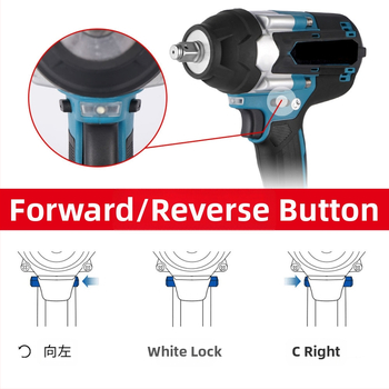 Ударен гайковерт безчетков, безжичен, с LED светлина, въртящ момент 1000 Nm, 21V батерия, обратимо завъртане