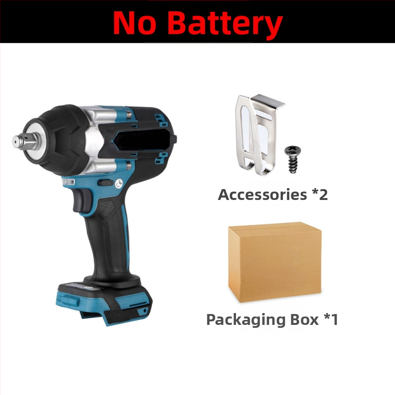 Ударен гайковерт безчетков, безжичен, с LED светлина, въртящ момент 1000 Nm, 21V батерия, обратимо завъртане