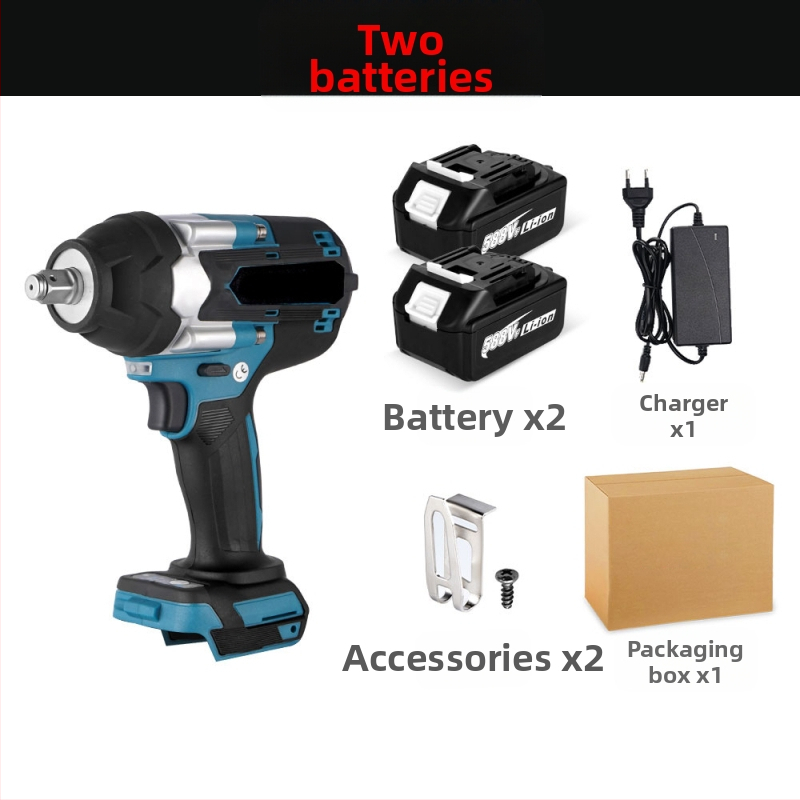 Ударен гайковерт безчетков, безжичен, с LED светлина, въртящ момент 1000 Nm, 21V батерия, обратимо завъртане