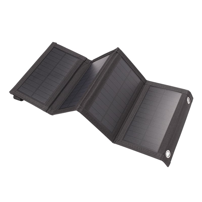 Сгъваем соларен панел с USB зарядно за къмпинг, 5V изход, мощност 10W/12W/20W