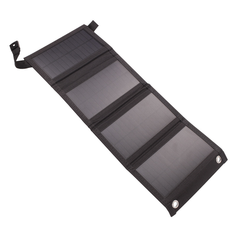 Sulankstomas saulės skydelis su USB įkrovėju, skirtas kempingui, 5V išvestis, galia 10W/12W/20W