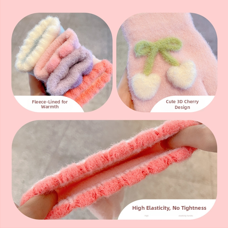 Mergaitėms megztos pirštinės – šiltos ir vėją sulaikančios, su penkiais pirštais, žiemos, pavasario ir rudens sezonams, amžius 6–12 metų