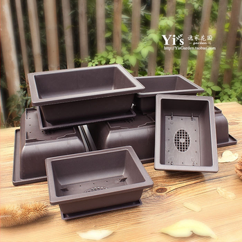 Κηπουρική γλάστρα για σουκλέντες, ορθογώνια ρηχή από ρητίνη, σετ δίσκου μεταφύτευσης και κάτω δίσκος για οικιακή χρήση