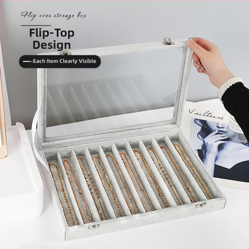 Xiangyu Κουτί Κοσμημάτων, Μοντέλο 06, Ξύλινο εσωτερικό με φλάνελ, Στυλ Leisure, Σκληρή κατασκευή, Μονόχρωμο σχέδιο