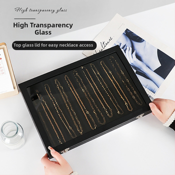 Xiangyu Κουτί Κοσμημάτων, Μοντέλο 06, Ξύλινο εσωτερικό με φλάνελ, Στυλ Leisure, Σκληρή κατασκευή, Μονόχρωμο σχέδιο