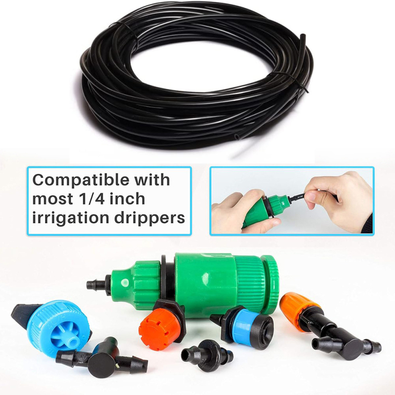 Slayry PVC kapilláris csepegtető öntözőcső, 4/7-ágú kertészeti tömlő otthoni kertészkedéshez