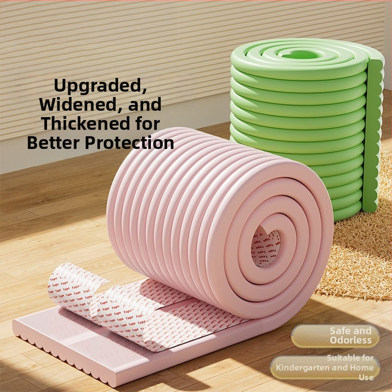 Παιδική λωρίδα προστασίας παραθύρου για περβάζι, παχύτερη και φαρδύτερη, με άκρη περιγράμματος και ζεστή επιφάνεια ποδιών