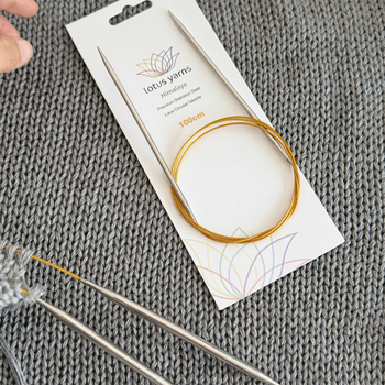 Кръгла фиксирана плетачна игла, неръждаема стомана, гладко плъзгане