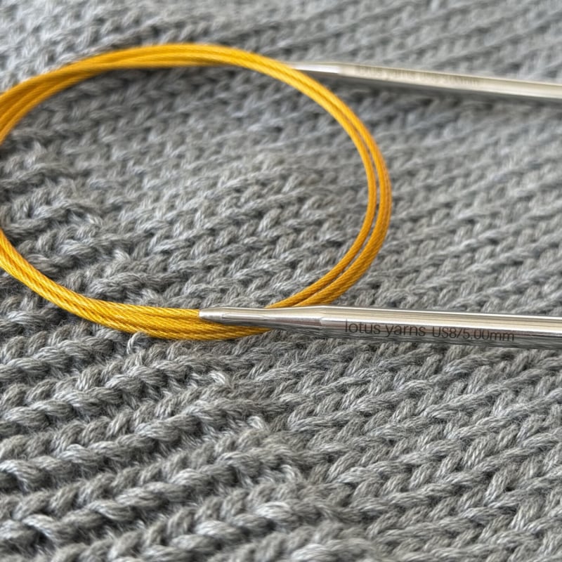 Кръгла фиксирана плетачна игла, неръждаема стомана, гладко плъзгане