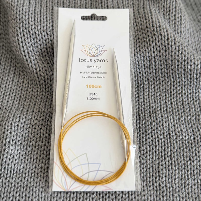 Кръгла фиксирана плетачна игла, неръждаема стомана, гладко плъзгане