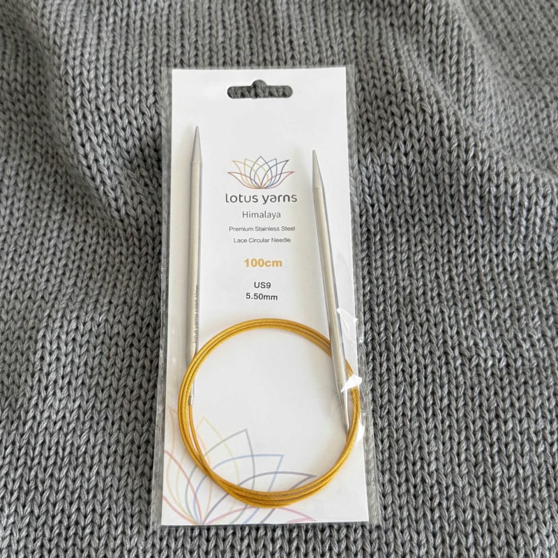 Кръгла фиксирана плетачна игла, неръждаема стомана, гладко плъзгане