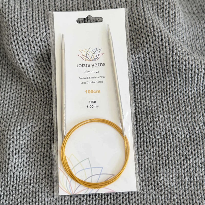 Кръгла фиксирана плетачна игла, неръждаема стомана, гладко плъзгане