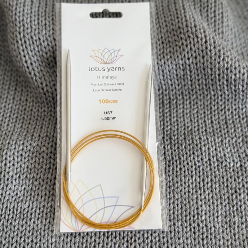 Кръгла фиксирана плетачна игла, неръждаема стомана, гладко плъзгане