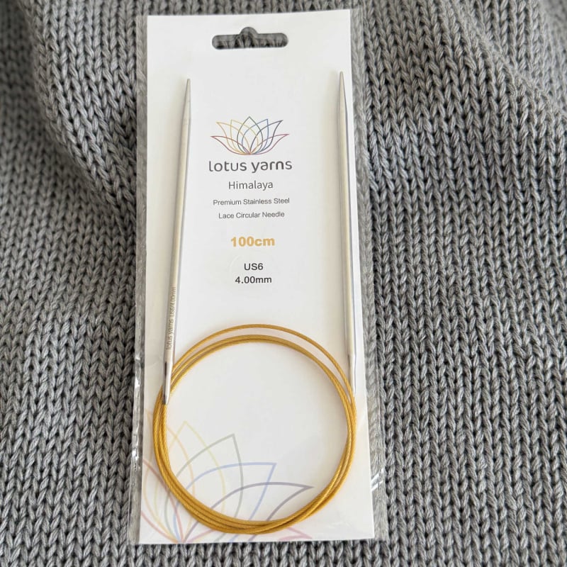 Кръгла фиксирана плетачна игла, неръждаема стомана, гладко плъзгане